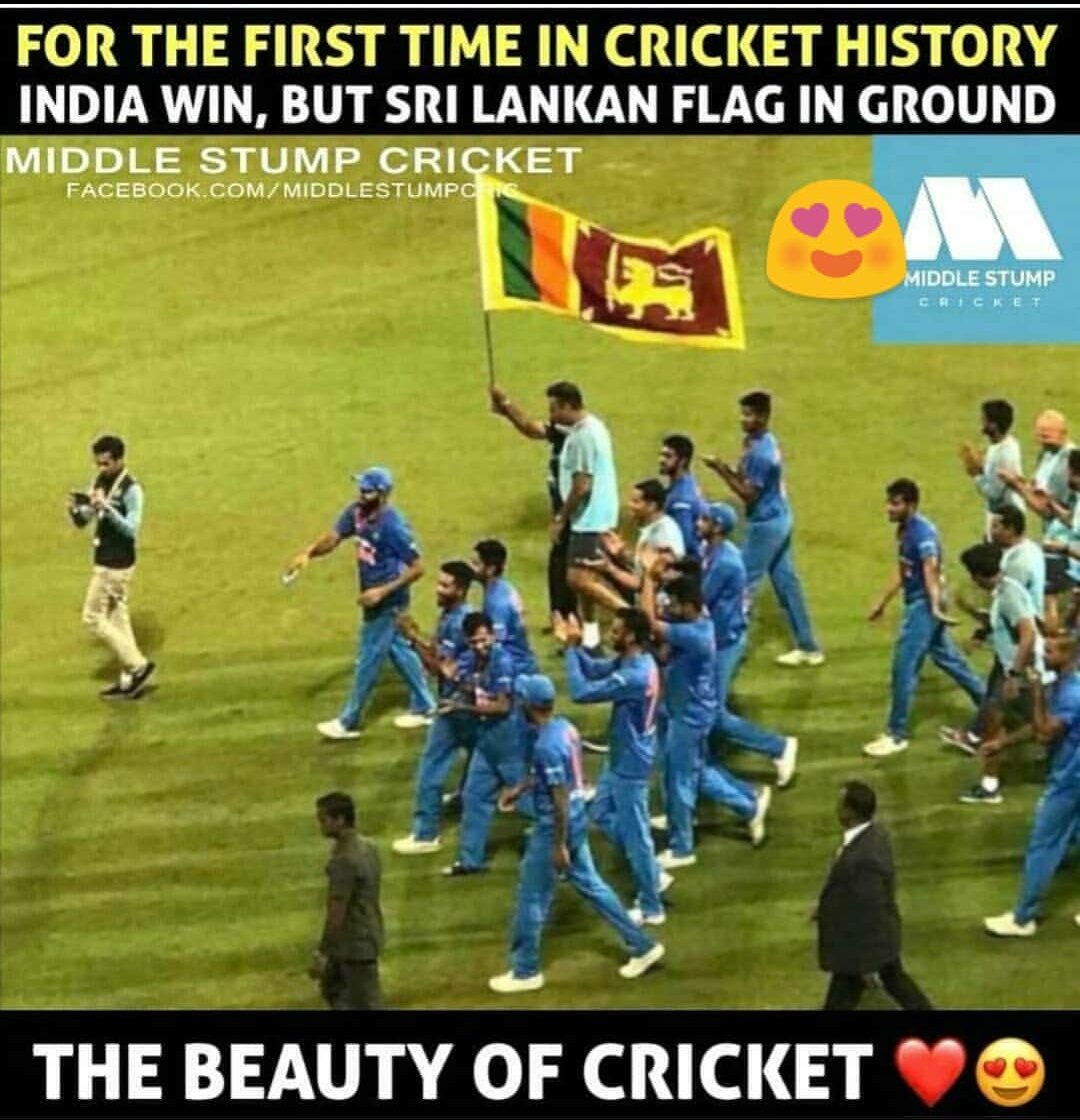 RuhelaAk's tweet photo. Its not only about winning, it's also about a sportsman spirit 💝😇
Captain @ImRo45 thanking the Srilankan Crowd with a Srilankan flag in the hand. I guess no other captain ever did that ☺️ 
#proudmoment #DkBoss @DineshKarthik @RuhelaAk 
Now finally End of #NaginDance. 😂😂 https://t.co/Fr3p0QVCon