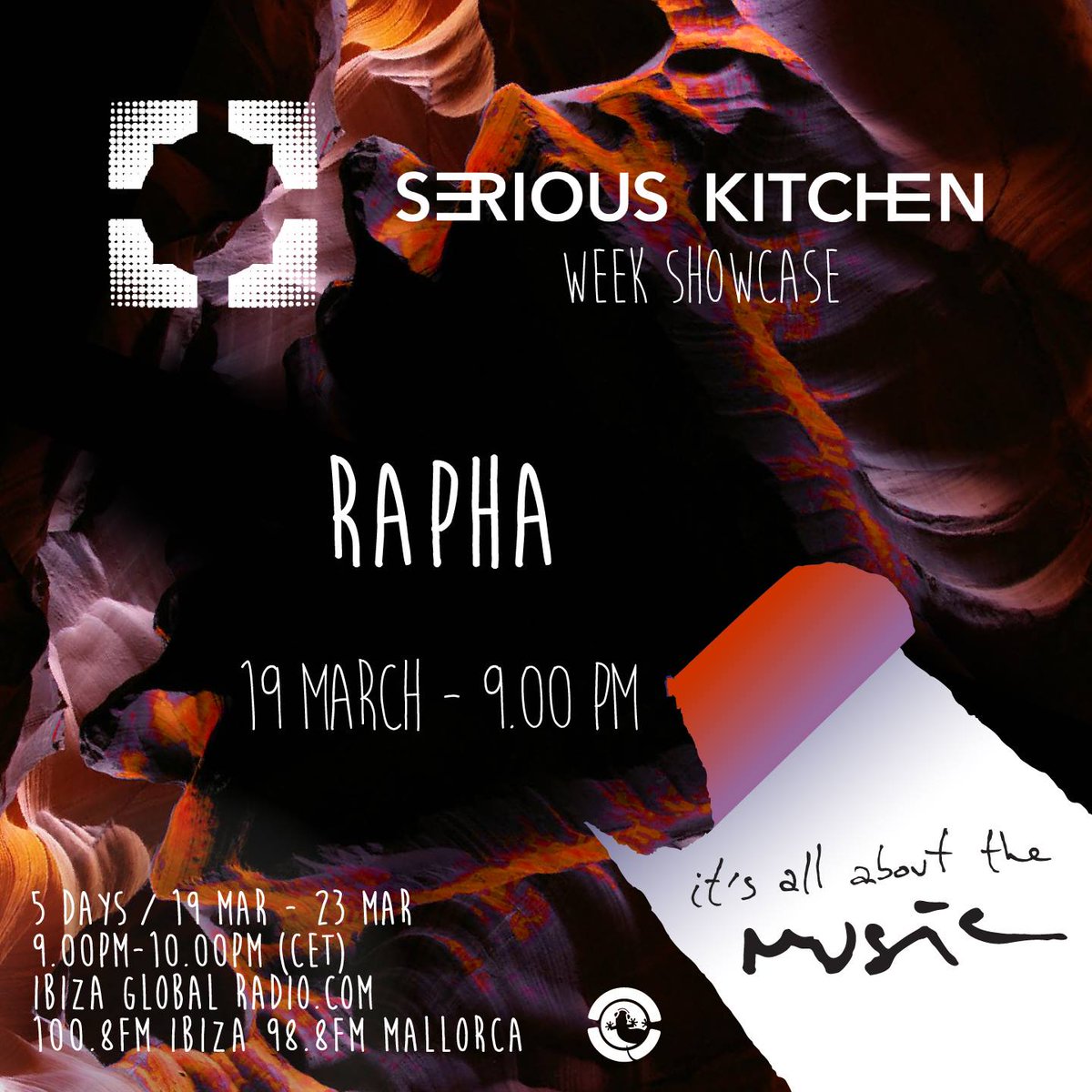 SKRecordingsita's tweet photo. Tonight 1st episode with RAPHA
#exclusive SK Recordings #showcase every night #mar19 - #mar23 from 9PM (CET Ibiza Time) @ibizaradio
#webradioFM 100.8 #ibiza #formentera https://t.co/BqOKMUTKCT