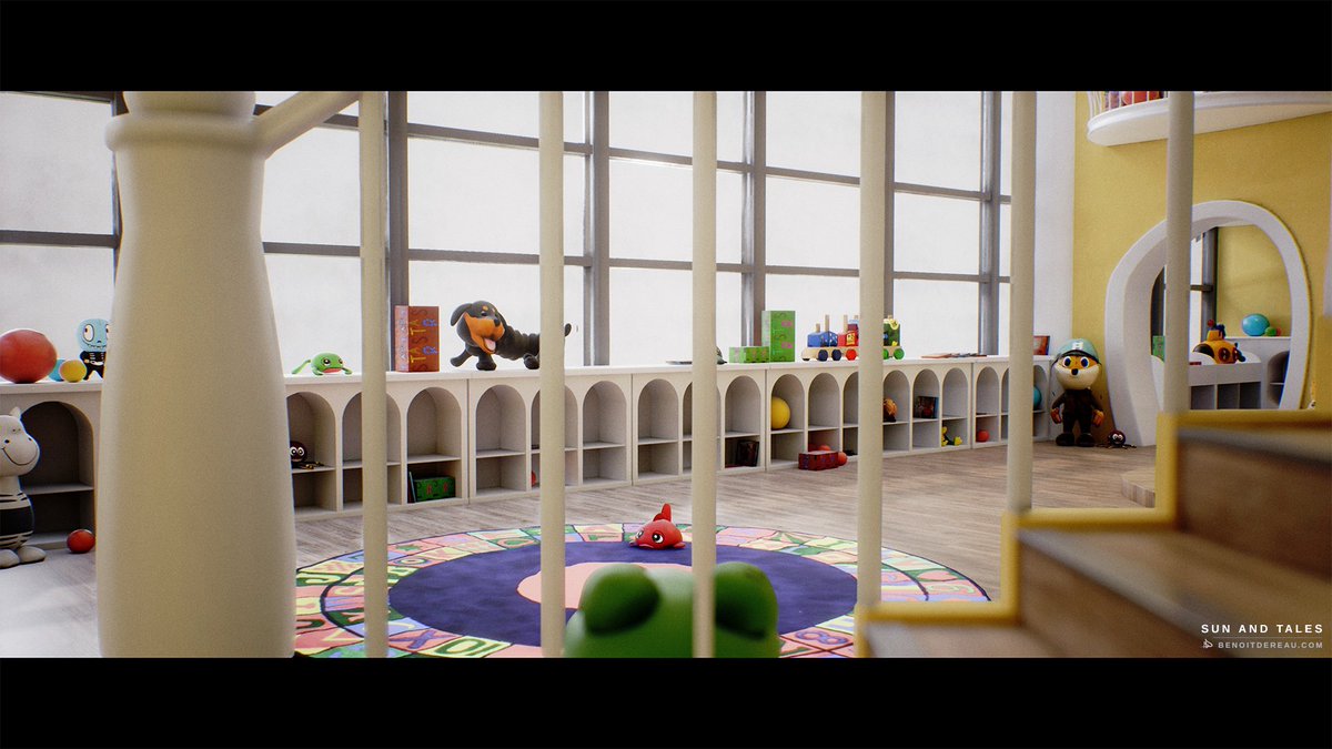 BenoitDereau's tweet photo. #SunAndTales is a #VR scene created for the Yilifilm compagny in 2015 using #UE4 from #epicgames. This #architectural #visualisation is working with #htcvive &amp; #oculusrift.
 
#virtualreality #archiviz #interiordesign #visualisation #oculus #children #nursery #visualart #archiviz https://t.co/hUC6P4TAeB