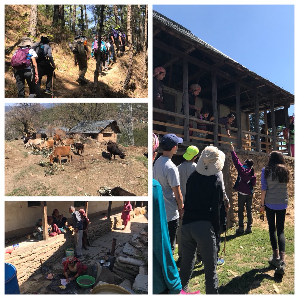 NAIndia2018's tweet photo. Great morning visiting Kaneri and Maog! 🌲 Learned so much from the wise women of the village and had fun giving gifts to the children 😄 @NewarkAcademy @ExpedLeaders #traditonal #wisewomen #beauty #village #fun #India #exploration #immersion https://t.co/gIO3gIoh1J