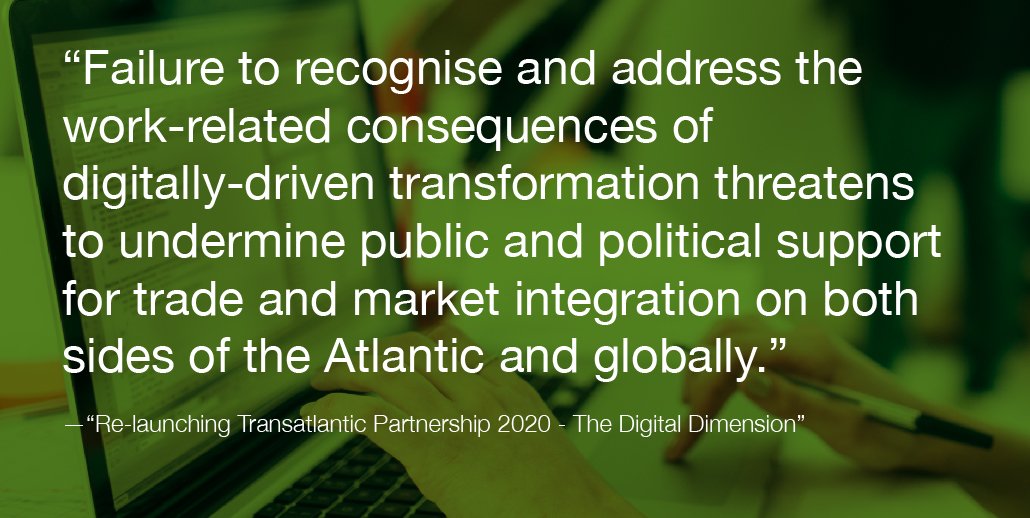 ICDLFoundation's tweet photo. The digital transformation of work will have major consequences for economies on both sides of the Atlantic. A new report from the European Internet Forum looks into the issue in more detail. https://t.co/lAbFktXaOy https://t.co/wYtwvy6ghx