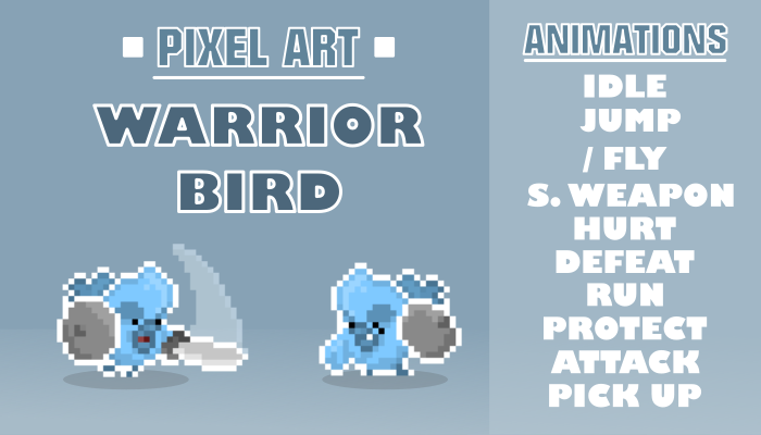 azunapixels's tweet photo. PIXEL ART WARRIOR BIRD | GameDev Market https://t.co/6PDMTKhjjb via @gameresources #characterdesign #illustration #pixel #bird #warrior #drawing #artist #painting #artwork #design #creative #gamedev #character #draw #art  #artwork https://t.co/VAI4LwtkGg