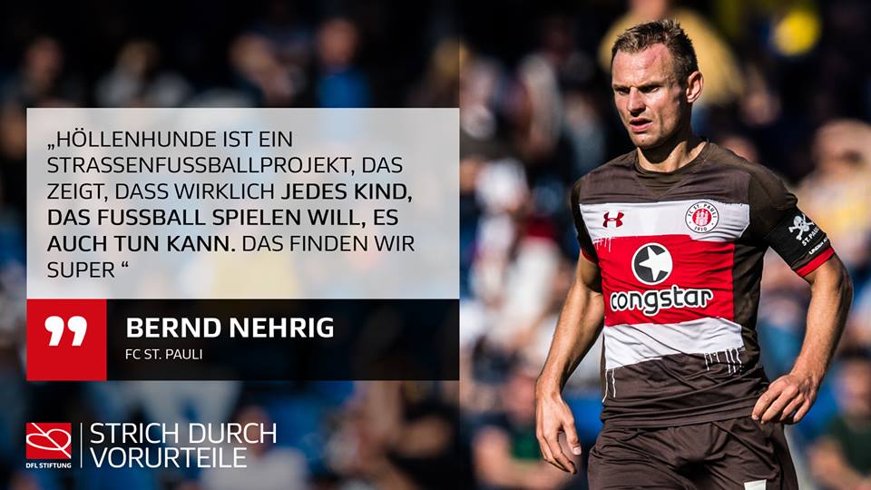 Heute endet der DFL-Integrationsspieltag 2018.
Im Rahmen des Spieltags unterstützen wir das Projekt "Höllenhunde" und werden das auch weiterhin tun!

Auch ihr könnt (nach dem Klick) helfen!
klicke-gemeinsames.engagementportal.de/projects/60222…

#fcsp #kiezhelden #StrichdurchVorurteile
