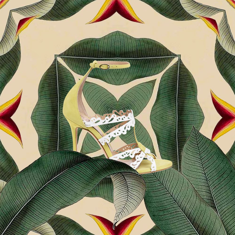 Stepping through the week in style with #PaulaCademartori Bella Sandal 🌱 🌱
#PaulaCademartoriShoes #ss #ss18 #colors #BellaSandal #graphic #greenerie #sandal