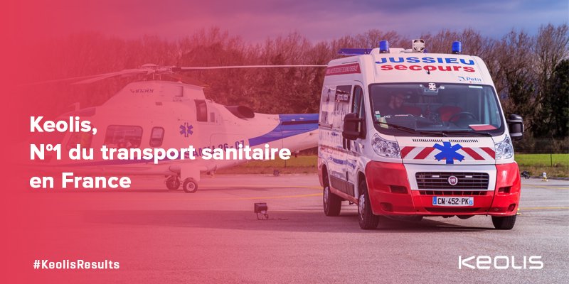 #KeolisResults Avec la création de #Keolis Santé, le Groupe diversifie ses activités et se positionne comme N°1 du transport sanitaire en #France.