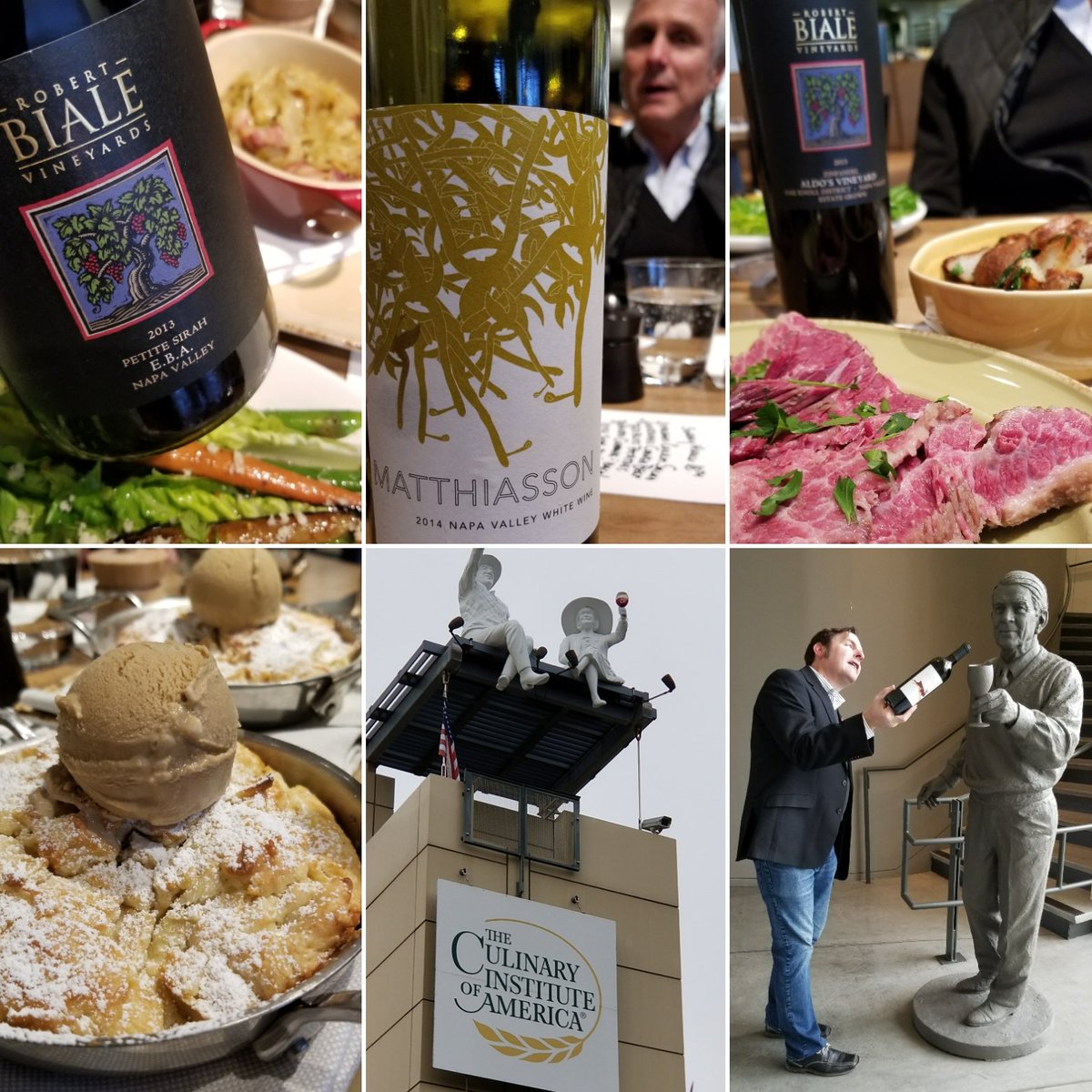 SawyerSommelier's tweet photo. Finishing #StPatricksDay Weekend w/a delicious Irish style meal at #TheRestaurantatCIA #CopiaNapa and my great friends from #BialeVineyards to close off a spectacular day celebrating the joys of #PetiteSirah ! #PSILoveYou #SawyerSomm #SOMMJournal #TheCleverRoot #MyWineSociety https://t.co/OcjzhFB6ZE