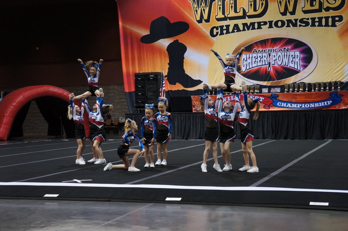 DownerJen's tweet photo. @CheerPower_ACP #WildWestChampionship - @aspcheerleading #MiniFame #ACPfamily Way to go girls!  We are so proud of you! https://t.co/PbNxMoUDXp