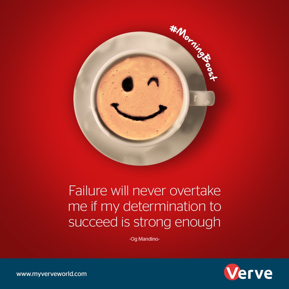 VerveCard's tweet photo. “Failure will never overtake me if my determination to succeed is strong enough.”- Og Mandino
#VerveMorningBoost https://t.co/UwWLvAbdtS