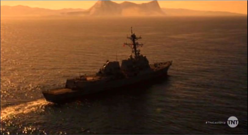 BlackhawkStrykr's tweet photo. @LastShipTV #SlatterySunday continues with the #NathanJames sailing through the middle of the Gibraltar Strait- The Pillars Of Hercules #MasterChiefJeter is right what a beautiful sight &amp; sunrise #TheLastShip #CaptainSlattery #CaptainChandler https://t.co/Dy8OHge1ZS