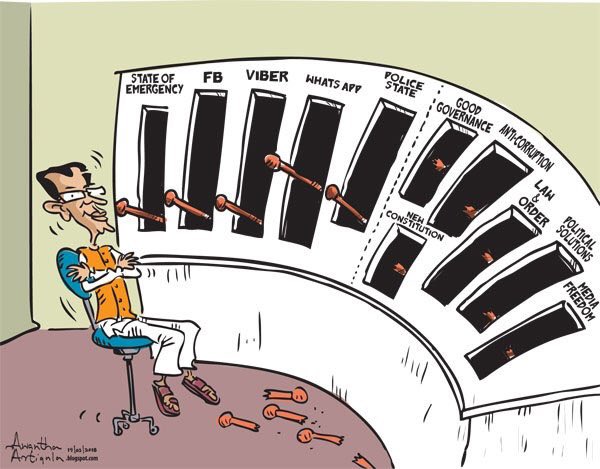 cartoonlka's tweet photo. Ability and inability 

Cartoon by @awanthaartigala 

#lka #SriLanka #SocialMediaBan #SocialMediaBlock #FacebookDownSL https://t.co/ljNG35SoSx