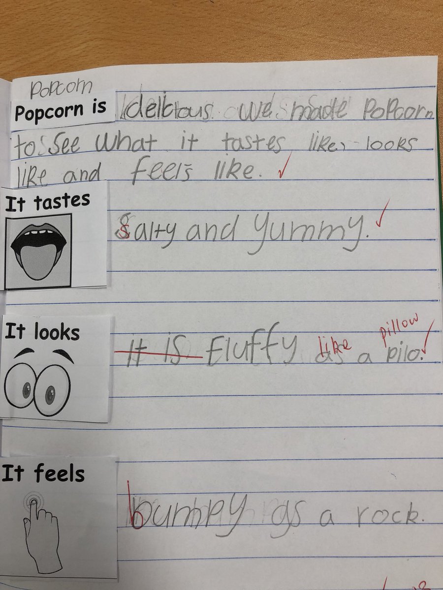 SobaraKiner's tweet photo. First we plan, then we draft & finally we publish! 😁😁 @FairWestPS @Genelle029 @tracyfunn @Ranya_Isaac #writing #popcorn #descriptions #informativetexts #studentworksamples #education #teaching https://t.co/lt2ALEckEy