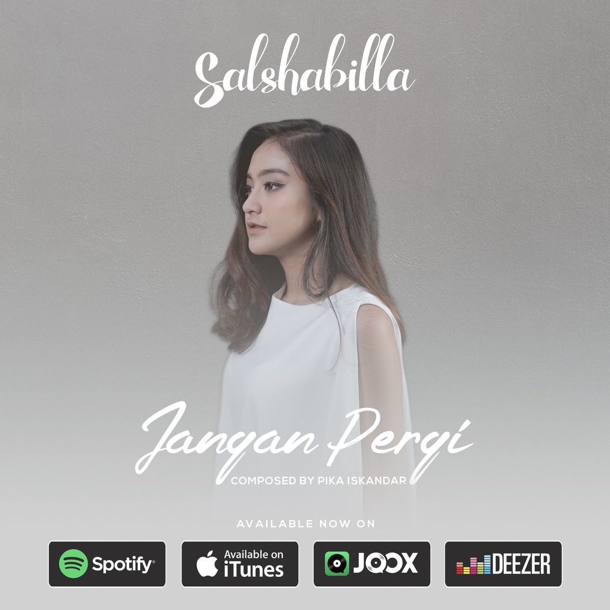 Kalian udh bisa dengerin lagu aku “Jangan Pergi” di Joox, Spotify, itunes dan Deezer loh! Dengerin terus ya &amp;&amp;&amp; download jg😋😘💙