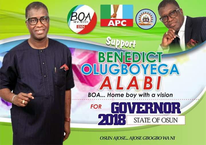 AfeezOyinmomo's tweet photo. Benedict Olugboyega Alabi is a true son of Ikire,he has not only uplifted other sons&amp;daughters of Ikireland,  but he has put Ikire good image on global stage thru his facilities mangement company.
He is no doubt d best option for Osun.
 Vote BOA for Governor https://t.co/ugCPEWXEaE