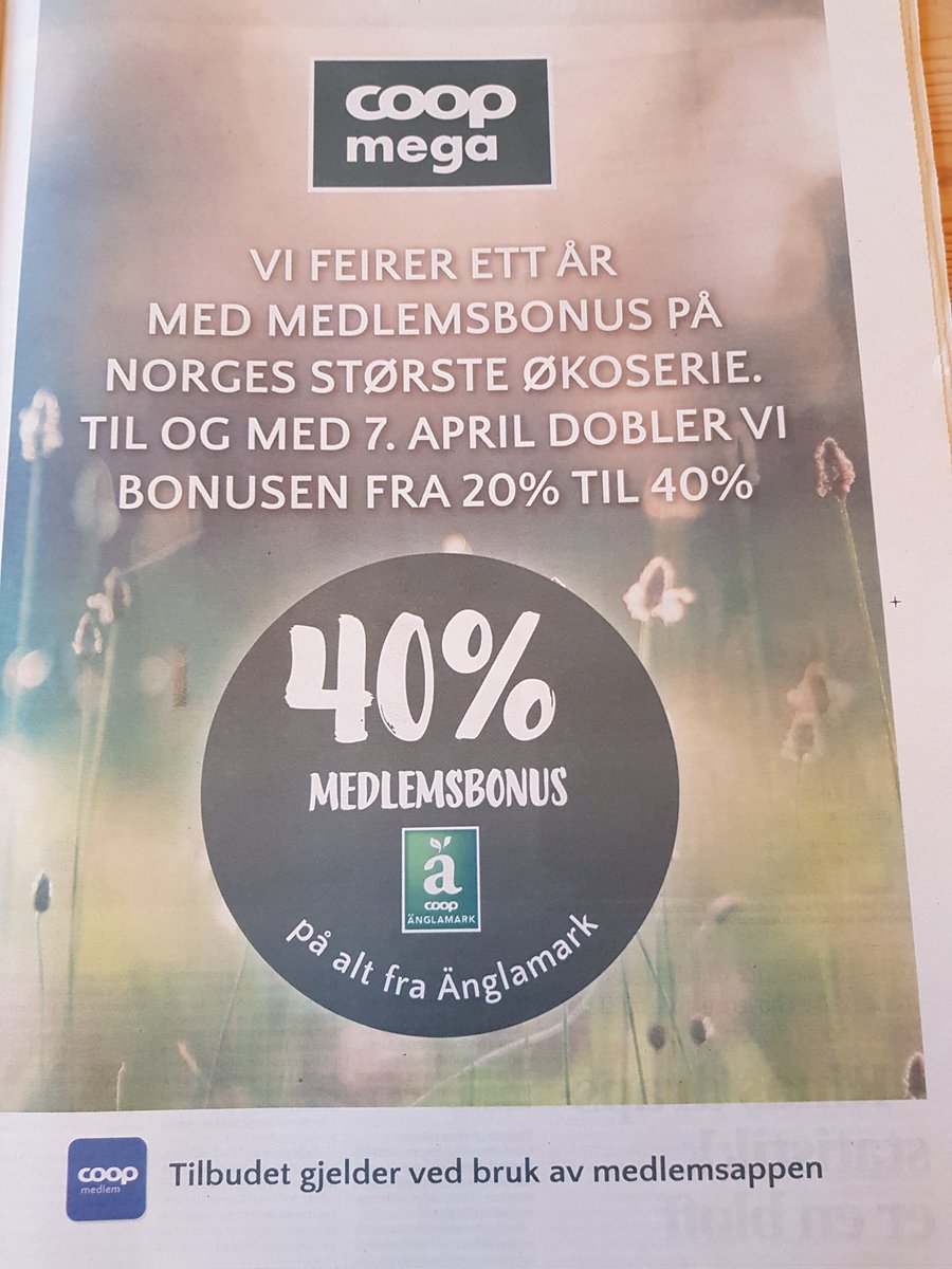Lar meg jeg begeistre av alle bedrifter som reklamerer for bærekraft. Dette er altfor sjelden, både i dagligvarebransjen og ellers! Bra <a href="/CoopNorway/">Coop Norge</a> @coopcsr