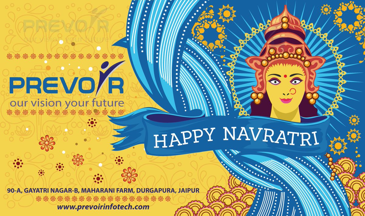 PrevoirInfotech's tweet photo. Today is first NAVRATRA. May GOD DURGA give prosperous to you and to your family. May her blessings be always with you. JAI MAATA DI. Happy Navratra! https://t.co/9v9mFrE2fY