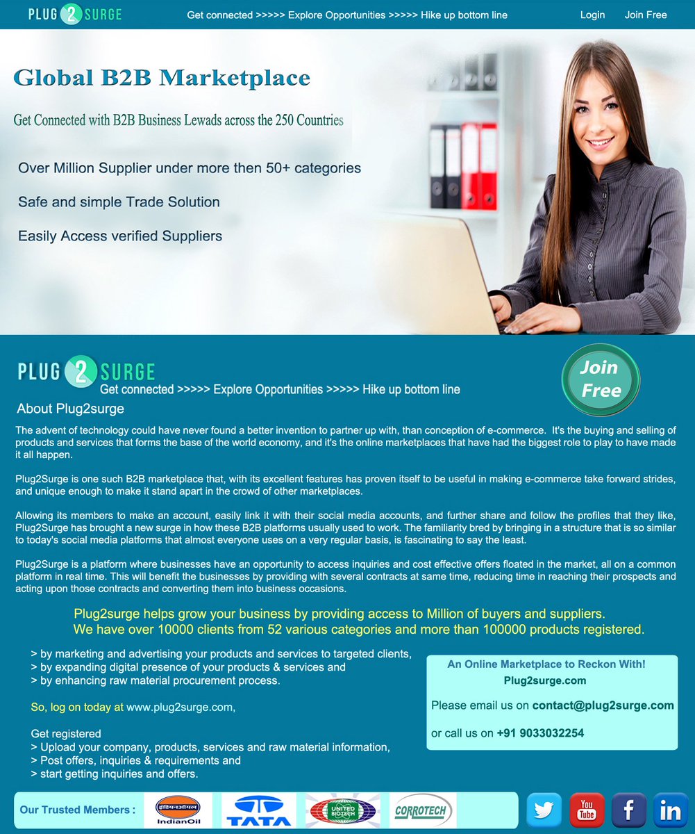 Plug2surge's tweet photo. Have you tried https://t.co/b01bOMvjvI yet? If not, you are missing out on a great way to enhance your business. List your business on https://t.co/b01bOMvjvI and watch your business grow.

please log on to https://t.co/b01bOMvjvI

#b2bportals #businessportal https://t.co/ql1lbTXcL8