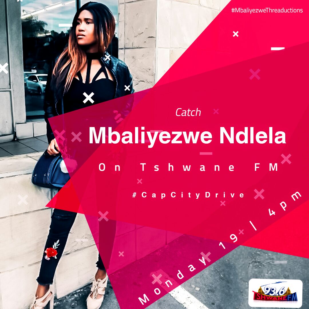 LTimewithmusic's tweet photo. Don't miss out on @mbali_ndlela on @TshwaneFM today at 4pm. #CapCityDrive #WhatsTrending #MbaliyezweThreaductions https://t.co/L2tEhkBucO