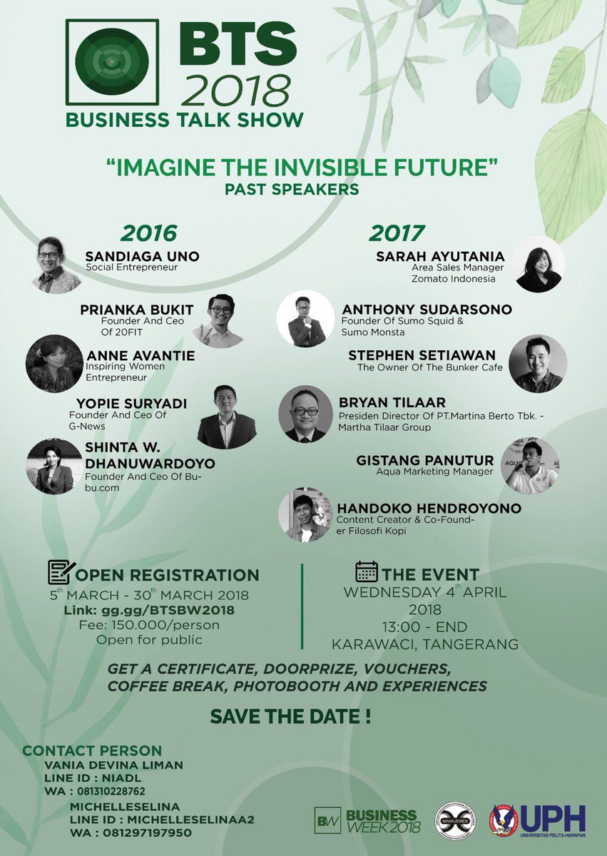 Hurry, Sign up for Business Talk Show 2018, Limited seats available!