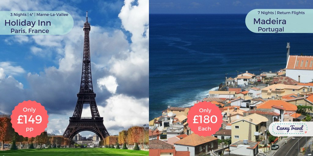CannyTravel's tweet photo. Need some #mondaymotivation book a holiday!
Paris for 3 nights with your partner?
https://t.co/84M2aWPGJv
Madeira for 7 nights for four?
https://t.co/yQB3yul9Sp

#Paris #France #eiffeltower #disneyland #louvre #madeira #portugal #sun #beach #hiking https://t.co/2pncnkSQy0