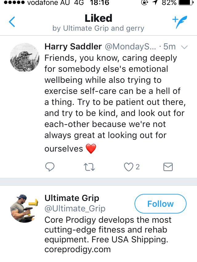 MondayStory's tweet photo. Thank U 4 caring, Ultimate Grip #blossed https://t.co/MxSMDtYwTg
