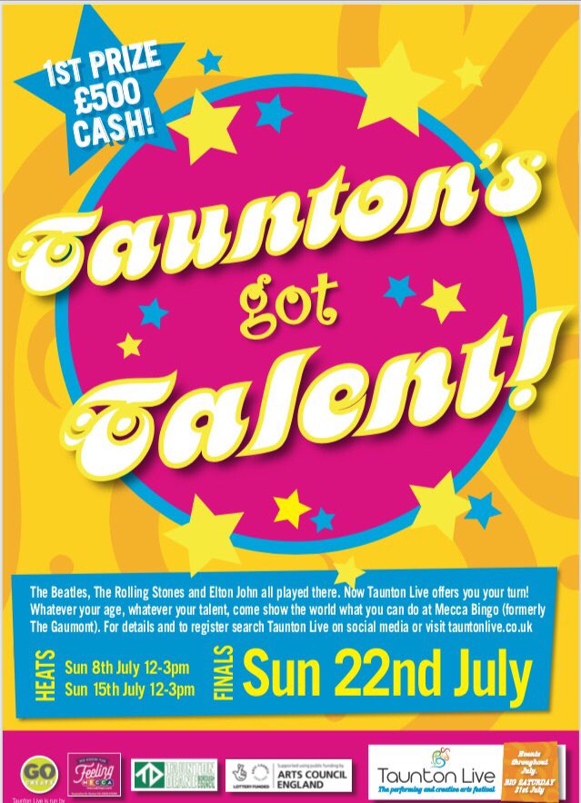 #Taunton #Schools what an incredible opportunity for your students 🙌🏿 @TauntonTalent during @LiveTaunton #TalentCompetition #£500 #prize 🤗🏆✨