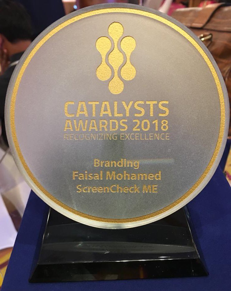 screencheckmena's tweet photo. #ScreenCheck ME -Won the Catalyst Branding - Channel award at the Catalyst Awards 2018. #FutureITSummit
#ITSummit #ScreenCheckME #Catalyst #Branding #Catalyst2018 #Marketing #BrandingAward #Award #Centenagroup Enterprise Channels MEA - Magazine https://t.co/CA53AXCP7n