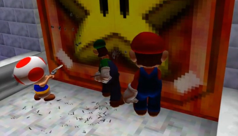 SpielerlpLol's tweet photo. Dieser moment, wenn du denkst bei mario 64: Ich will die tür aufmachen!,, https://t.co/IjnVRwoSYk