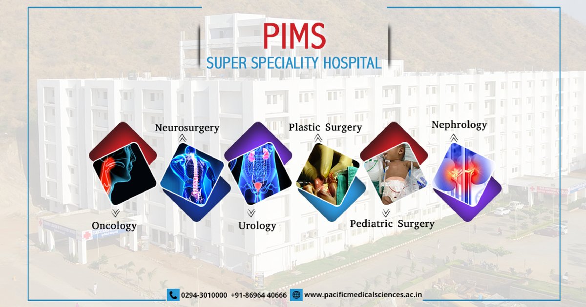 PIMS exclusively engaged in the care & treatment of the patients.
pacificmedicalsciences.ac.in
#PIMS #Udaipur #PacificUmarda #PacificMedical #Oncology #ICU #Radiology #OncoPathology #BestHospital #Nephrology #Neurosurgery #PlasticSurgery #Urology #PaediatricSurgery
