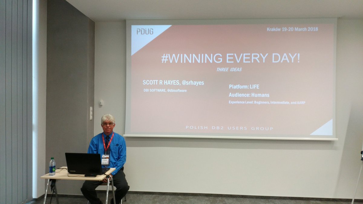 Stuntmar's tweet photo. @srhayes redy for keynote presentation @DB2_PDUG https://t.co/t9A56qidsY