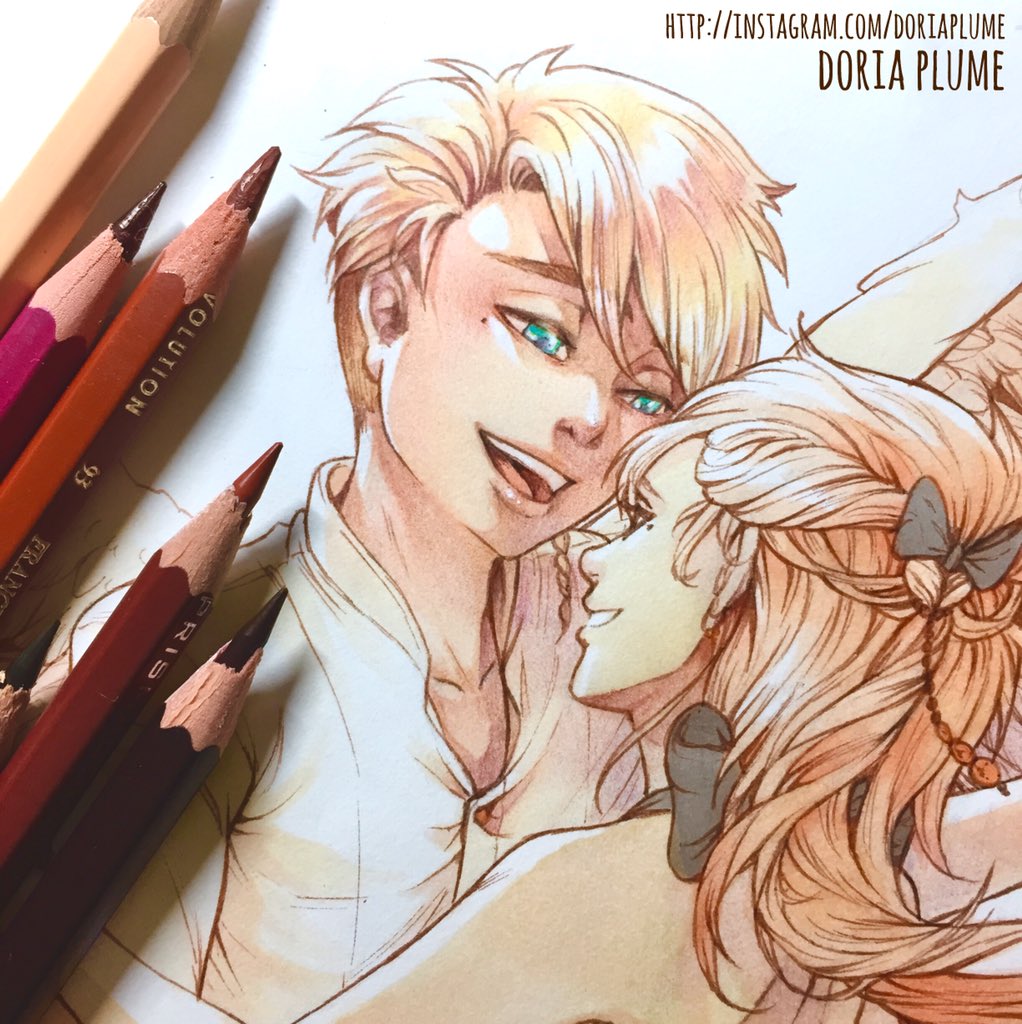 doriaplume's tweet photo. #Erubescence • Some preview from the work-in-progress part! 😉 #WIP #strpbystep #art #sketch #アート #絵 #スケッチブック #OC https://t.co/s28eXlNwRy