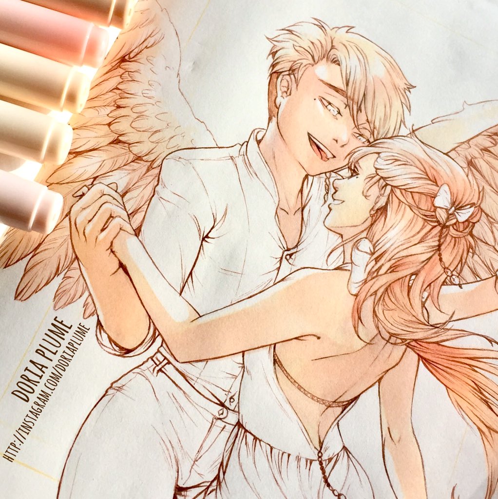 doriaplume's tweet photo. #Erubescence • Some preview from the work-in-progress part! 😉 #WIP #strpbystep #art #sketch #アート #絵 #スケッチブック #OC https://t.co/s28eXlNwRy