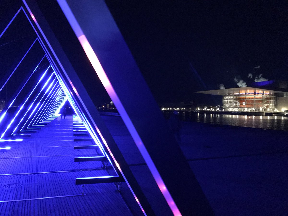 The Wave at Ofelia Plads om Copenhagen with The Opera House in the background.