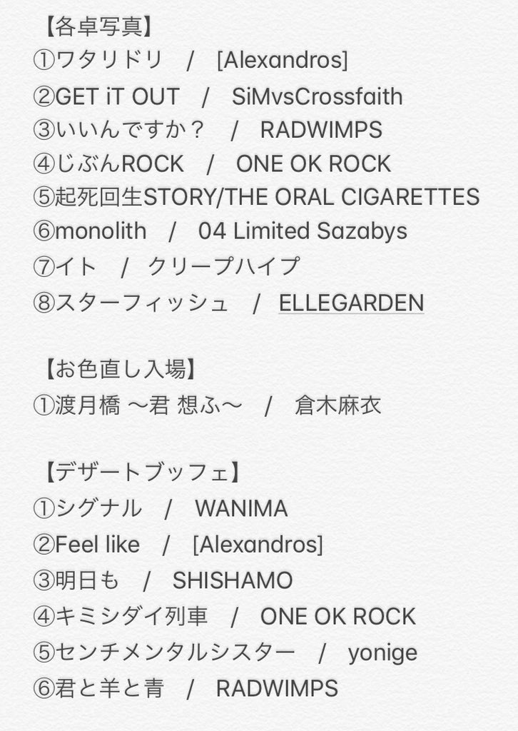 邦ロックカップルの結婚式セトリが神すぎる 結婚式にkilling Meはやばい 結婚式余韻 パワーワード Togetter