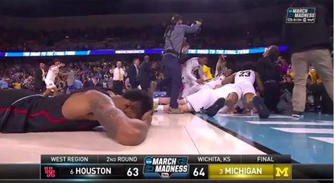 Such a privilege to cover March Madness. Directed Michigan vs Houston on Saturday and this one shot really sums up what the Tournament is all about.