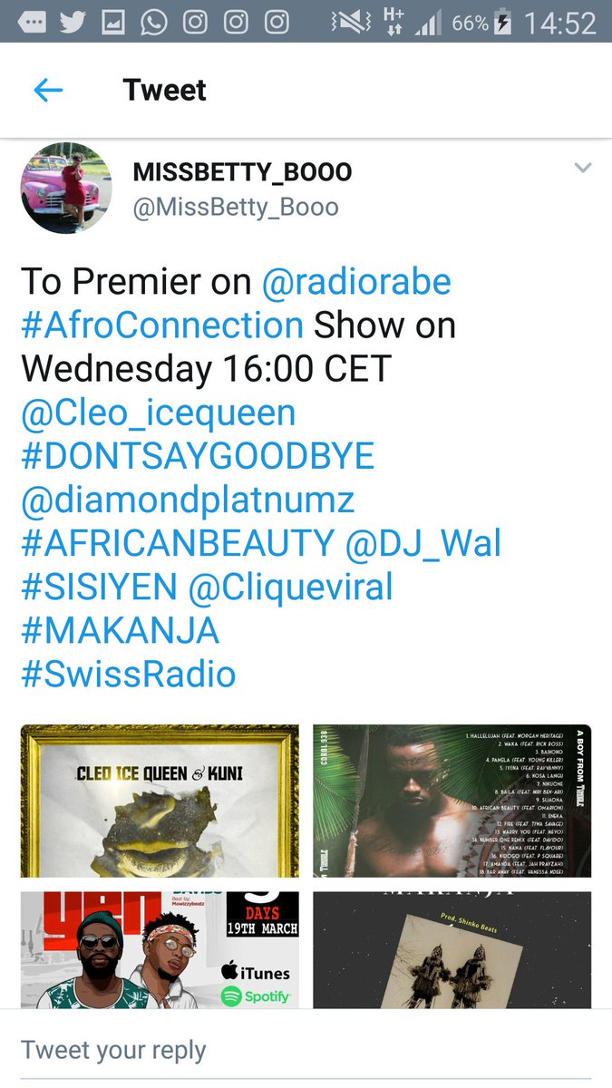 Cliqueviral's tweet image. Switzerland one more sleep to the premiere of Makanja on #Afroconnection with @missbetty_booo on @radiorabe