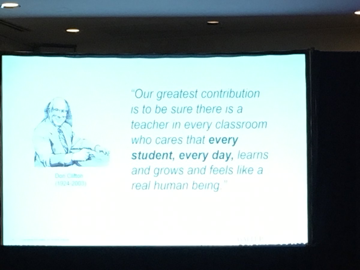 NLC presentation by Tim Hodges from Gallup - Best Leadership Practices.  Very powerful quote.