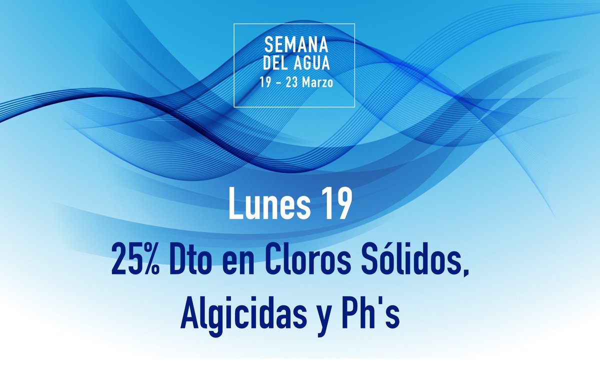 silleroehijos's tweet photo. Empieza la #semanadelagua en Sillero,una semana llena de ofertas para ayudarte a preparar el inicio de la temporada.Hoy tenemos un 25% de descuento en #cloros sólidos, algicidas y Ph's.Ven y participa en el sorteo de un Circuito Spa para 2 personas en #hidropolis @AsimaPoligonos https://t.co/9xakReBzpN