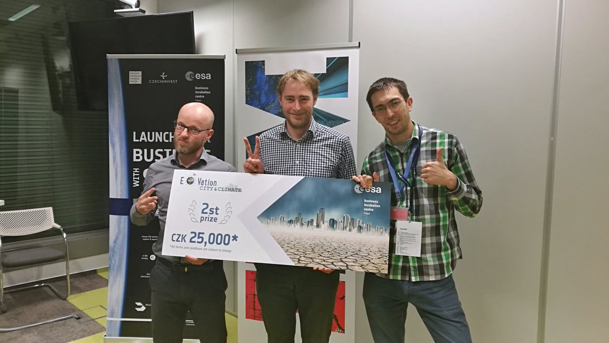 labohy's tweet photo. We won second place in @ESABICPrague #Hackathon . Deploying #DeepLearning by @Ximilar_com, we were able to predict #heatmaps from #Sentinel2. Real products to come soon by #WorldfromSpace. THX @IBM_CZ @JIC_Brno @jachymc https://t.co/kkZLAW5eJy