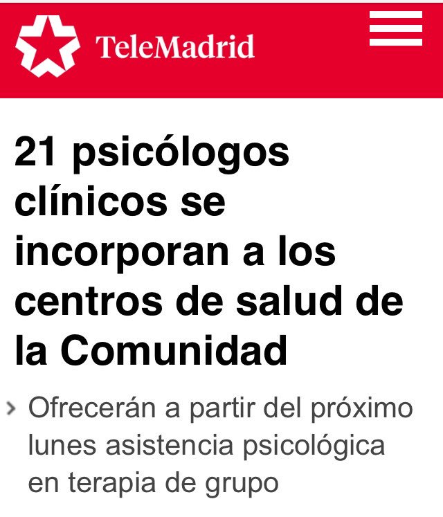 Roger_MuN's tweet photo. Hoy es uno de esos días en los que tanto trabajo, tanto compromiso y tanta ilusión ven su recompensa. Se incorporan 21 psicólogos clínicos en atención primaria en la comunidad de Madrid. Gracias a todo #PsicAP y especialmente a @ACanoVindel, @copsicologiaesp @COPCV @CopMadrid https://t.co/NbOilnFoXJ