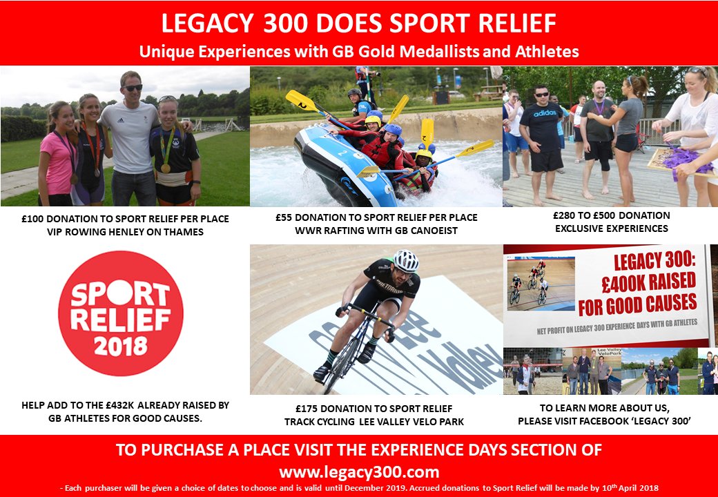 Great work <a href="/PollySwann/">Polly Swann</a> you and other GB Rowers have now raised £60K for good causes with their Experience Days. This month #rowers get involved and support #SportRelief legacy300.com