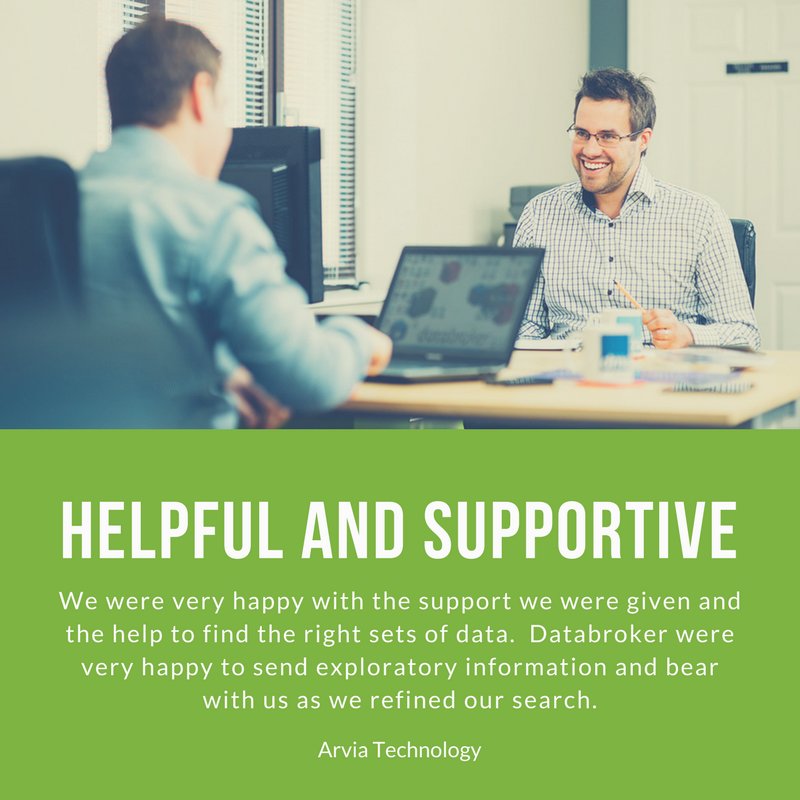 "Helpful and Supportive" - Yet another example of a job well done by the Databroker team. We love nothing more than helping our customers. For clean, accurate #data you can trust, call 0161 941 5700 today.