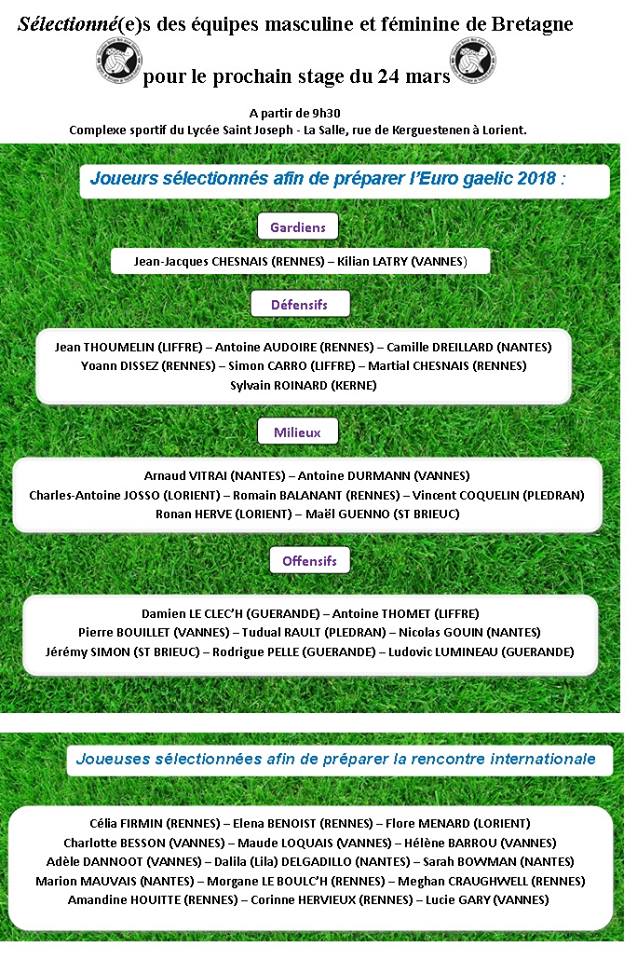 Afin de préparer de grosses échéances... Les voici enfin...