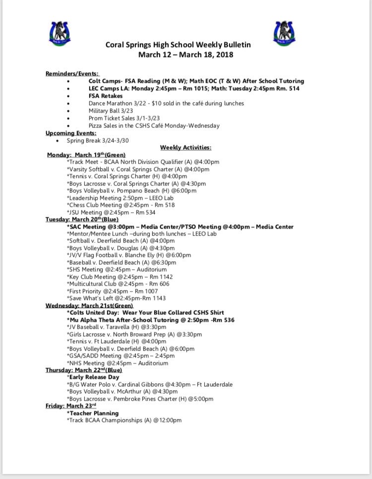Colts-Stay connected &amp; involved! Read &amp; Retweet Weekly Bulletin! Ready, Set, Grow! We are...#ColtsUnited! @APBrown7 <a href="/ColtConnection/">Colt Connection</a>