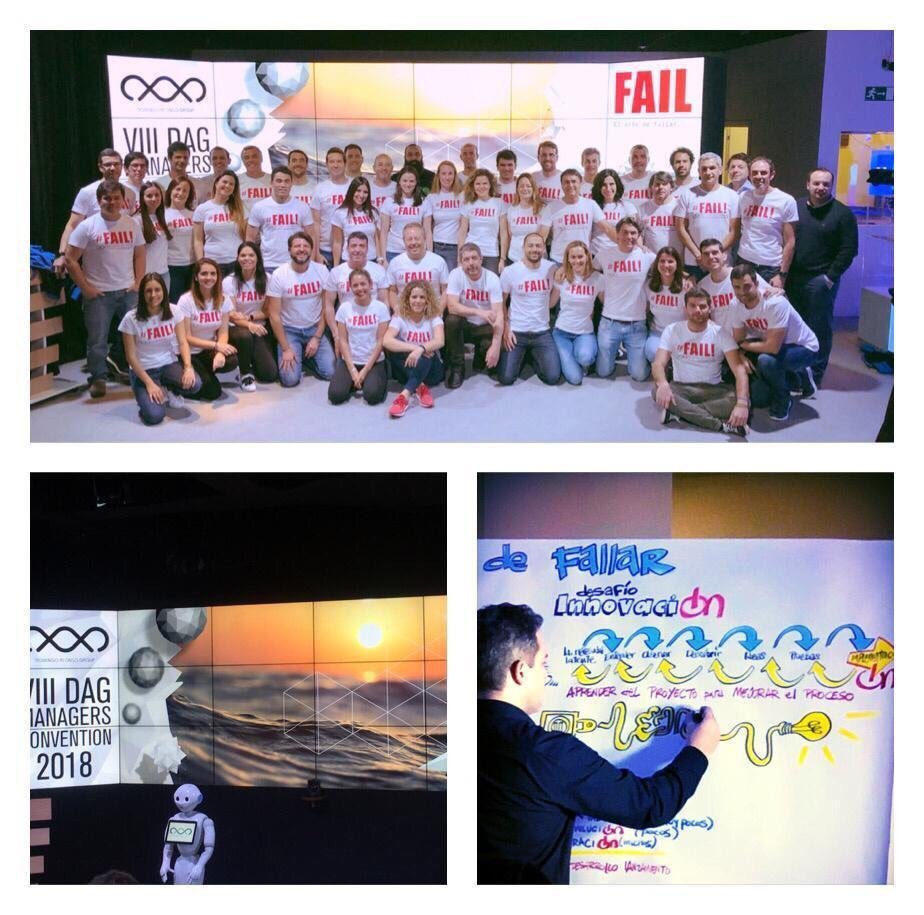La semana pasada estuvimos desde <a href="/AIDAsoftware/">AIDA</a> en la VIII DAG Convention #ElArteDeFallar #Madrid2018 en la que presumimos y aprendimos de nuestros errores para seguir mejorando y creciendo #failfast #failcheap #failoften