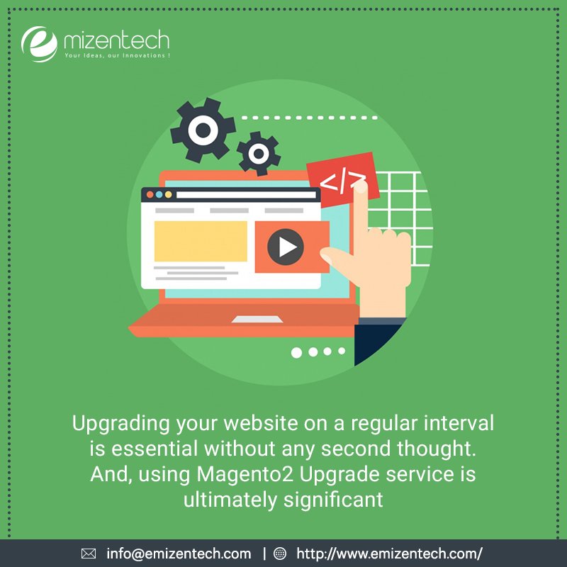 EmizenTech's tweet image. Upgrading your website on a regular interval is essential without any second thought. And, using #Magento2 Upgrade service is ultimately significant. 
#Magento2 #MagentoDevelopmentAgency
Get the details here : goo.gl/Louae5