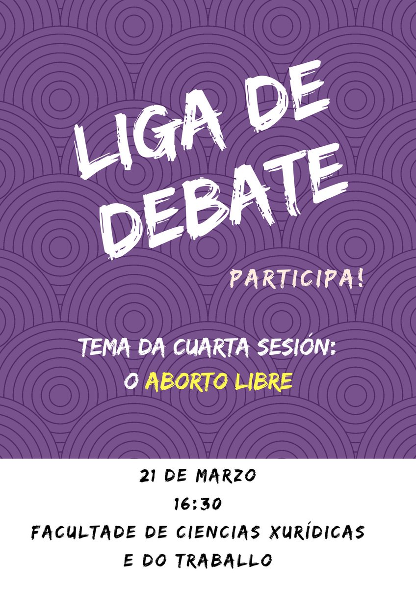 Cuarta sesión da liga de debate. 
21 de Marzo, 16:30