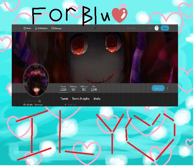 deletding's tweet photo. #SaveBlu @ScribbleBlu this is for you,i'll always be here for you no matter what,just talk to me if you trust me and i'll try my best to help you to be happier,broke my heart when i heard what your parents did to you D:<
i hope i don't get anything wrong ;c
be positive blu!! https://t.co/0lAkLuNKva