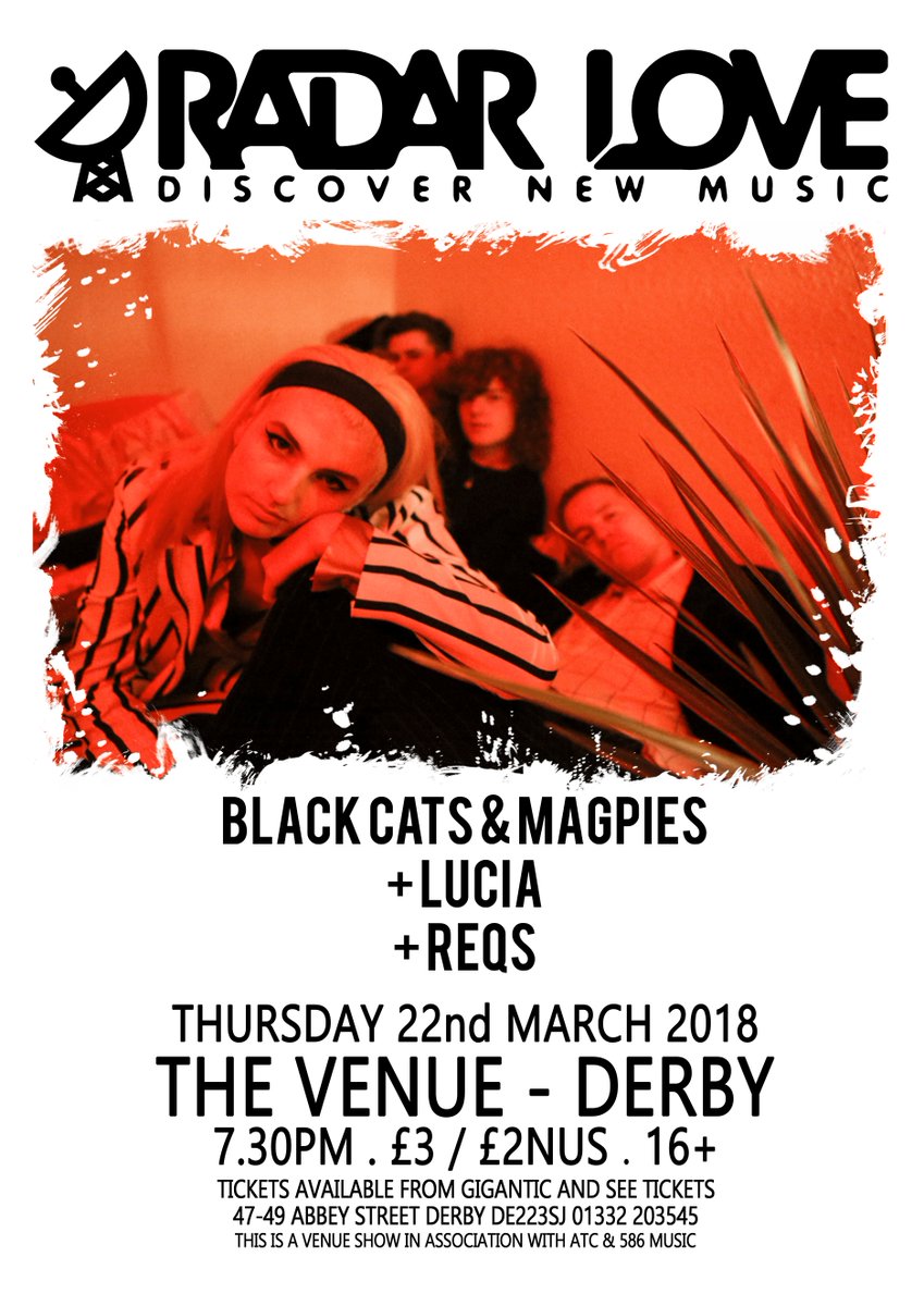 looking forward to <a href="/BCMPMusic/">Black Cats & Magpies</a> playing at <a href="/TheVenueDerby/">The Venue - Derby</a> this Thursday!

7.30PM | 16+ | £3 Entry