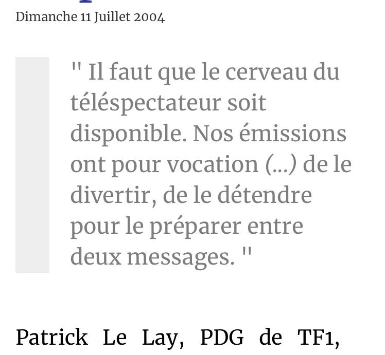 @JeunesAcCalmels @VirginieCalmels @tegnererik @MathieuPistre @gilorenzen @AlexisFindykian @stephanetiki @SySebastien85 @BenoitLupp @Louis_Ferriole @ClementGoudeau Après avoir « vendu du temps de cerveau humain disponible » avec ses sociétés de #TV_réalité ... @VirginieCalmels comprend le projet de loi sur le « consentement sexuel » de travers ! Il faut bien lire 15 ans & pas polémiquer insidieusement avec @MarleneSchiappa sur 13 ans