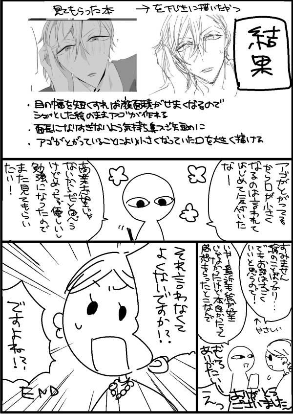 ロメオ 顎が尖っているの詳細レポ漫画描いて 行くか迷ってるから T Co Rzu1wc4a38 Odaibako 出張編集部に行ってきたレポ漫画です Bl二次創作